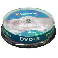 Verbatim DVDR 4.7GB 16x Matt Silver Spindle - 10 Pack 43498