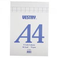 Vestry Accountancy A4 Pad 8-Column CV2064