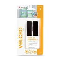 VELCRO Brand Black Stick On Tape For Fabric 60 cm