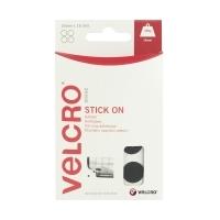 VELCRO Brand Black Stick On Coins 16 mm 32 Pieces