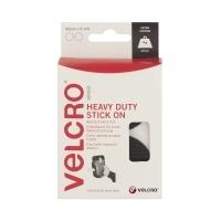 VELCRO Brand Heavy Duty Giant Stick On Coins 12 Pieces White