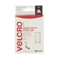 VELCRO Brand Heavy Duty Stick On Strips 4 Pieces White