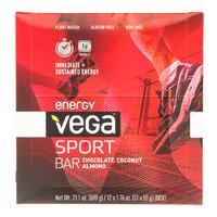 Vega Sports Energy Bar Chocolate Coconut Almond Box - 12 x 50g