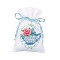 Vervaco Counted Cross Stitch Kit Pot Pourri Bag Teapot