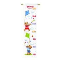Vervaco Counted Cross Stitch Kit Height Chart Teddy