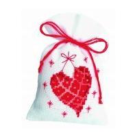 Vervaco Counted Cross Stitch Kit Pot Pourri Bag Heart