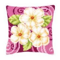 Vervaco Cross Stitch Cushion Kit Camellia 3