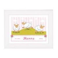 Vervaco Counted Cross Stitch Kit Birth Record Sheep