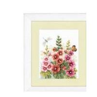 vervaco counted cross stitch kit delphiniums