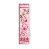 Vervaco Counted Cross Stitch Kit Bookmark Birds Pink