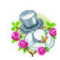 vervaco counted cross stitch kit cards wedding hats