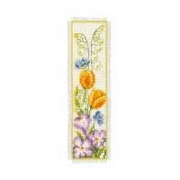 Vervaco Counted Cross Stitch Kit Bookmark Spring Flower