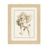 Vervaco Counted Cross Stitch Kit Cherub with Harp