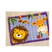 Vervaco Latch Hook Rug Kit Lion Giraffe