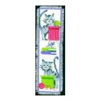 Vervaco Counted Cross Stitch Kit Bookmark Cats 1