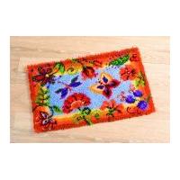 vervaco latch hook rug kit flowers butterflies