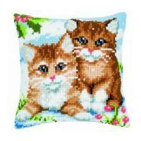 vervaco cross stitch cushion kit kittens
