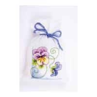 Vervaco Counted Cross Stitch Kit Pot Pourri Bag Viola 1