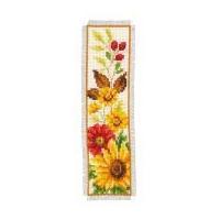 Vervaco Counted Cross Stitch Kit Bookmark Autumn Flower
