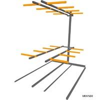 vertical storage rack double sided extension bay 2000h with 450d arms