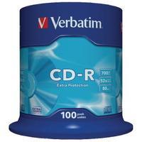 verbatim cd r datalife non azo 80minutes 700mb 52x non printable