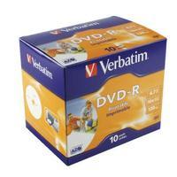 Verbatim 4.7GB 4x Speed Jewel Case DVD-RW Pack of 10 43285