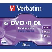Verbatim 4.7GB 16x Speed Jewel Case DVDR Pack of 5 43497