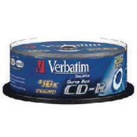 verbatim cd r 700mb80minutes pack of 25 43352