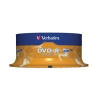 verbatim colour 47gb slim case dvdr pack of 25 43522