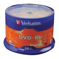 Verbatim 4.7GB 16x Speed Spindle DVD-R Pack of 50 43500