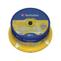 Verbatim DVDRW 4x Spindle Pack of 25 43489