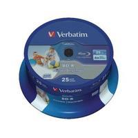 Verbatim Blu-ray BD-R 25 GB 6x Printable Spindle Pack of 25 43811