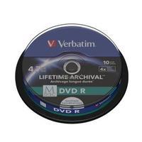 verbatim m disc dvd r 47 gb 4x printable spindle pack of 10 43824