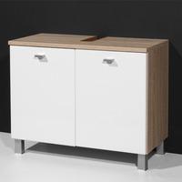 Verena Bathroom Vanity Cabinet in Gloss White Canadian Oak