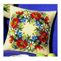 Vervaco Cross Stitch Kit Cushion Kit Flower Wreath
