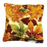 Vervaco Cross Stitch Kit Cushion Kit Autumn Leaves