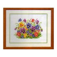 Vervaco Counted Cross Stitch Kit Pansies