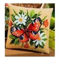 Vervaco Cross Stitch Kit Cushion Kit Butterfly