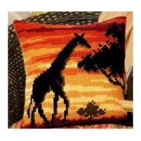 vervaco cross stitch kit cushion kit sunset giraffe