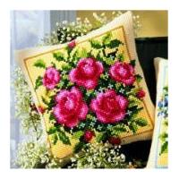 Vervaco Cross Stitch Kit Cushion Kit Roses