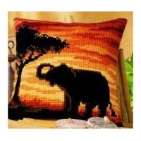 Vervaco Cross Stitch Kit Cushion Kit Sunset Elephant