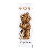 vervaco counted cross stitch kit bookmark popcorn