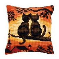 Vervaco Cross Stitch Kit Cushion Kit Sunset Cats
