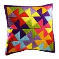 Vervaco Long Stitch Kit Cushion Kit Bold Geometric Style