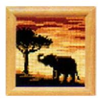 vervaco counted cross stitch kit sunset elephant