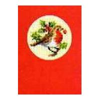 Vervaco Counted Cross Stitch Kit Christmas Card Robin