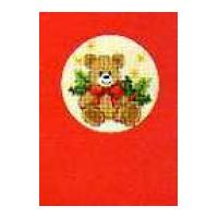 Vervaco Counted Cross Stitch Kit Christmas Card Teddy