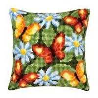 vervaco cross stitch kit cushion kit butterflies