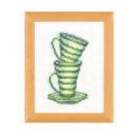 Vervaco Counted Cross Stitch Kit Mugs Green