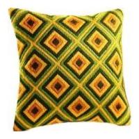 Vervaco Long Stitch Kit Cushion Kit Bold Geometric Style